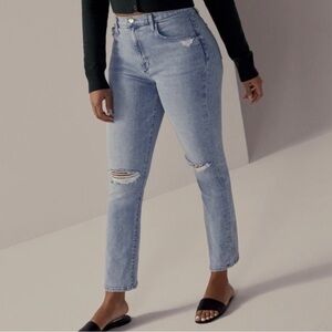 Favorite Daughter Straight Leg Jean Valentina Super High Rise Denim Malibu 26